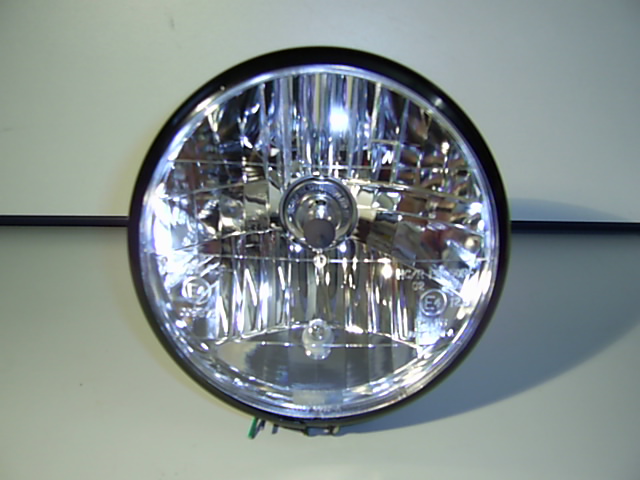 7 Zoll LED Scheinwerfer Klarglas Rund Haupt Schwarz für Motorrad