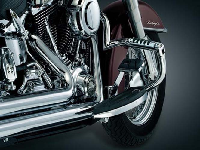 Fußrasten Sturzbügel Rasten Chrom für Harley Davidson Cruiser Crashbar 32mm NEU