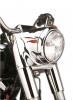 Hauptscheinwerfer Chrom Umbaukit an Harley Davidson FLSTF-FLSTC Softail auf Optik von Road King Front Scheinwerfer